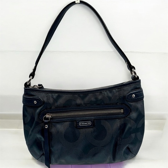 Coach Gray and Blue with Shimmer Shoulder Bag | Very Good Condition - Picture 1 of 15